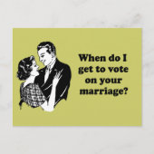 いつ私はあなたの結婚で投票を得る ポストカード (正面)