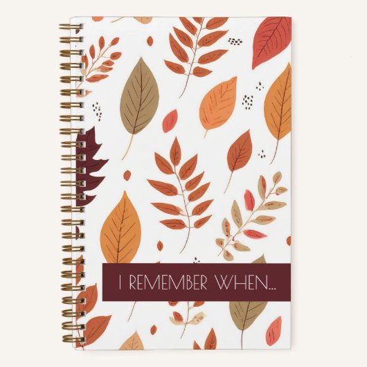「いつ覚えてる」メモリパーソナライズされたジャーナル ノートブック (正面)