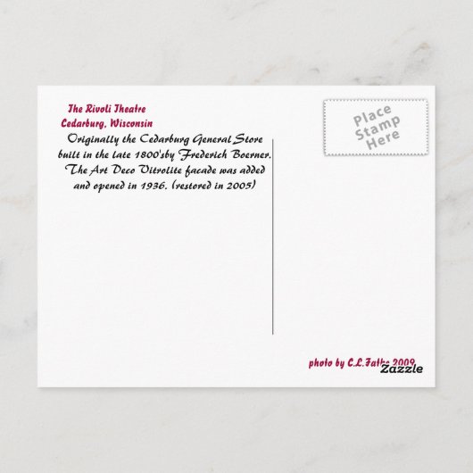 いつ覚える ポストカード (裏面)