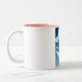 いつ豚が飛ぶかおもしろい・パグ愛好家 ツートーンマグカップ (左)