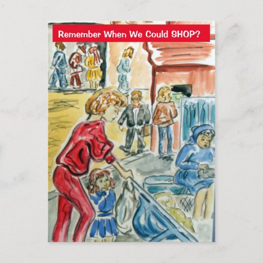 いつ買い物できたか覚えている ポストカード (正面)