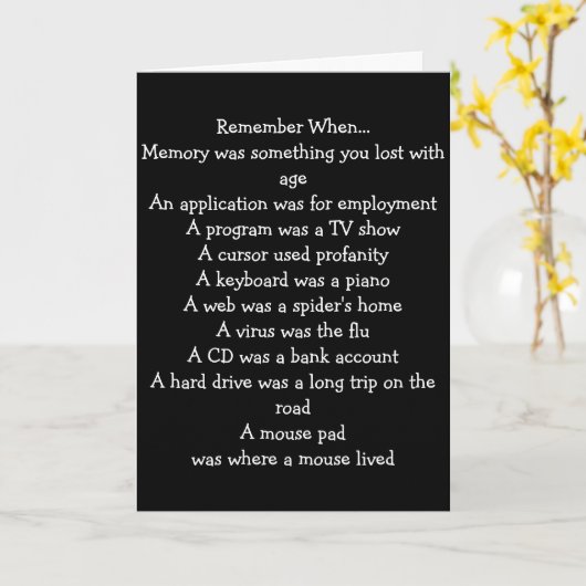 「いつ頼思い出せ」 カード (黄色い花)