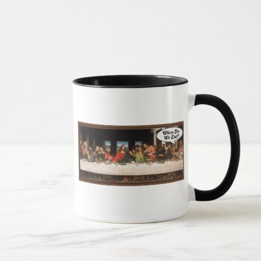 いつ食べだ?-おもしろい最後の晩餐 マグカップ (右)