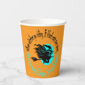 いつ魔女がハロウィンアクアテックスの近くに乗って行く 紙コップ (裏面)