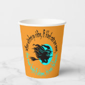 いつ魔女がハロウィンアクアテックスの近くに乗って行く 紙コップ (正面)