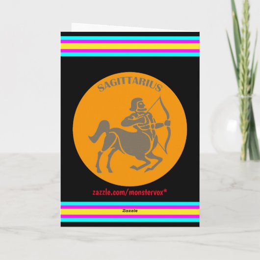 いて座のグリーティングカード カード (裏面)