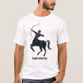 いて座のラインアート - 宇宙の星座 Tシャツ (正面)
