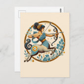 いて座の女神の誕生日占星術 ポストカード (正面/裏面)