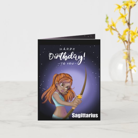 いて座 カード (黄色い花)