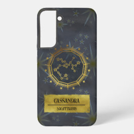 いて座 ダーク ゾディアック 占星術: ブラック & ゴールド SAMSUNG GALAXY S22+ケース