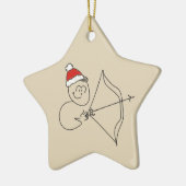いて座 占星術 かわいいイラスト セ セラミックオーナメント (左)