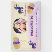 いて座 水彩 1歳の誕生日 | フォトサイン 横断幕 (縦)