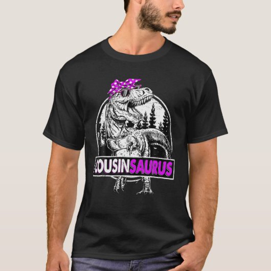 いとこおもしろいろTレックス恐竜の母の日。 Tシャツ (正面)
