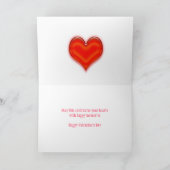 いとこおよび彼の家族のためのバレンタインデーカード シーズンカード (内部)