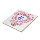 いとこが大好き!フォト赤いハート タイル (側面)