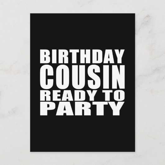 いとこたち：誕生日いとこがパーティー準備完了 インビテーションポストカード (正面)