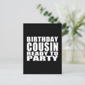 いとこたち：誕生日いとこがパーティー準備完了 インビテーションポストカード (スタンド正面)