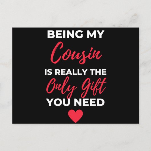 いとこであることが本当に唯一のプレゼント シーズンポストカード (正面)