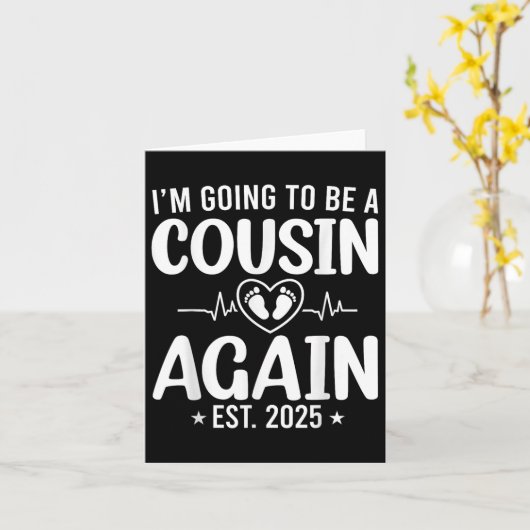 いとこになるのが楽しみ 2025年 いとこに昇格 カード (黄色い花)