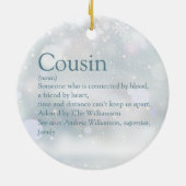 いとこのお気に入りの定義の雪片 セラミックオーナメント (裏面)