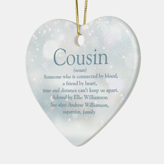 いとこのお気に入りの定義メリークリスマス セラミックオーナメント (左)