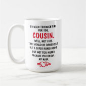 いとこのために火の中を歩く コーヒーマグカップ (左)