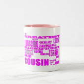 いとこのためのおもしろいのギフト: すばらしいいとこ ツートーンマグカップ (中央)