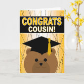 いとこのための卒業のお祝い カード (黄色い花)