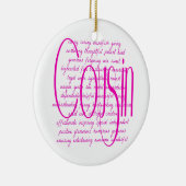 いとこのための愛する言葉 セラミックオーナメント (右)