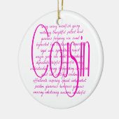 いとこのための愛する言葉 セラミックオーナメント (左)