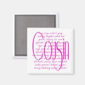 いとこのための愛する言葉 マグネット (正面/裏面)