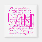 いとこのための愛する言葉 マグネット (正面)