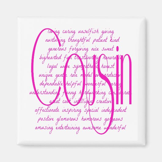 いとこのための愛する言葉 マグネット (正面)