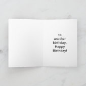 いとこのための長角牛牛ダイバーの誕生日 カード (内部)