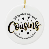 いとこのオーナメント、並んで、またはマイル離れて セラミックオーナメント (正面)