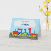 いとこのカラフル第1バースデートレイン カード (黄色い花)