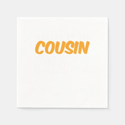 いとこのクラブのメンバー兄弟姉妹の家族ギフト スタンダードカクテルナプキン (正面)