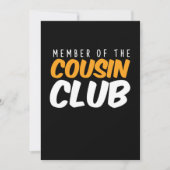 いとこのクラブのメンバー兄弟姉妹の家族ギフト 招待状 (正面)