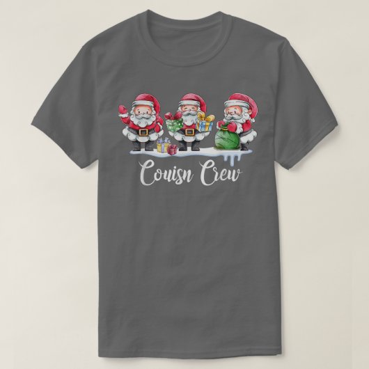 いとこのクルーおもしろいサンタ・メリークリスマスハッピーホリ Tシャツ (デザイン正面)