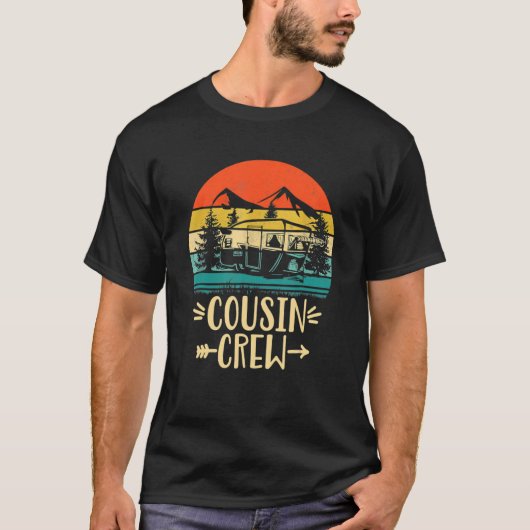 いとこのクルーのキャンプ屋外サンセットサマーキャンプ1 Tシャツ (正面)