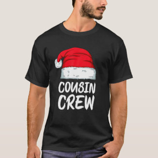 いとこのクルーのクリスマスサンタマッチングファミリークリスマスP Tシャツ
