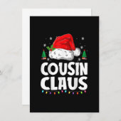 いとこのクルーのクリスマスバッファロー赤い格子柄パジャマX- 招待状 (正面/裏面)