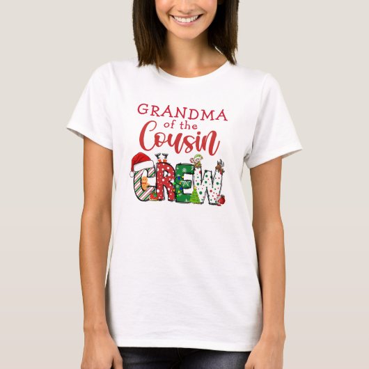 いとこのクルーのクリスマス・ドードルのおばあちゃん Tシャツ (正面)