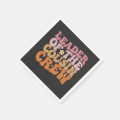 いとこのクルーのグルービーレトロのリーダー スタンダードカクテルナプキン (角)