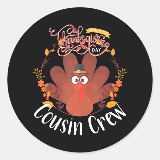 いとこのクルーのトルコの一致する家族グループ ラウンドシール (正面)