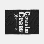 いとこのクルーの一致グラフィッククリスマスパジャマピクト フリースブランケット (正面(横))