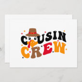 いとこのクルーの感謝祭 招待状 (正面/裏面)