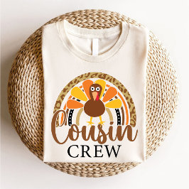 いとこのクルーはキュートな七面鳥の家族を感謝 Tシャツ