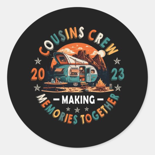 いとこのクルー作成メモリ2023家族懇親会Tr ラウンドシール (正面)