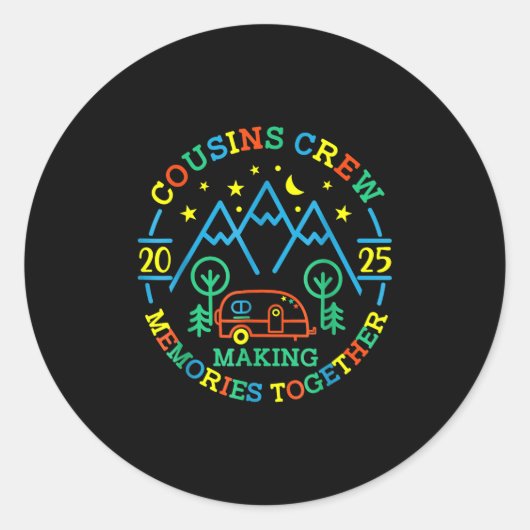 いとこのクルー作成メモリ2025家族懇親会Tr ラウンドシール (正面)